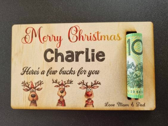 SPECIAL- Coloured Money/Gift card Plaques