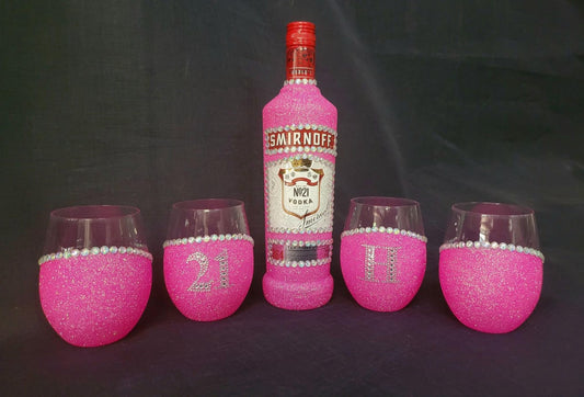 Smirnoff 4x Stemless Wine Glasses