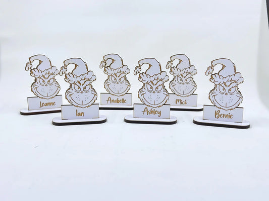 Grinch Christmas table set - set of 10
