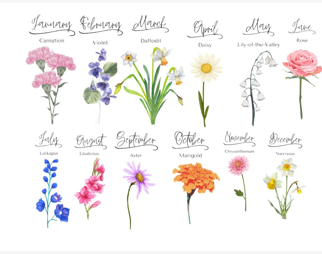 Birth Month Flower Garden cushion cover