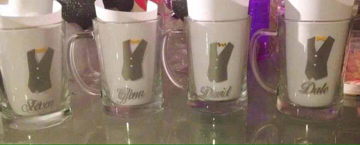 Grooms Party Tux Glasses - Price is per glass