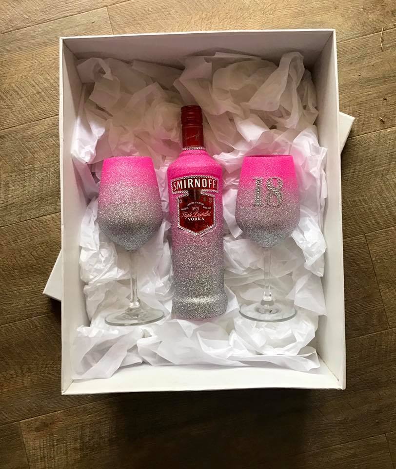 Smirnoff 2x Personalised Glasses