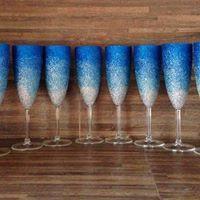 Set of four ombre Flutes