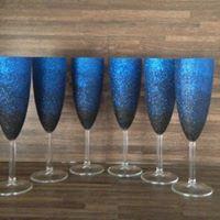 Set of four ombre Flutes