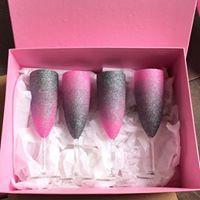 Set of four ombre Flutes