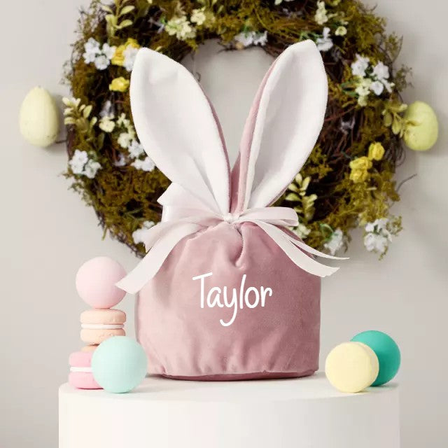 MASSIVE 15% OFF - Personalised Velvet Easter Bunny Bags