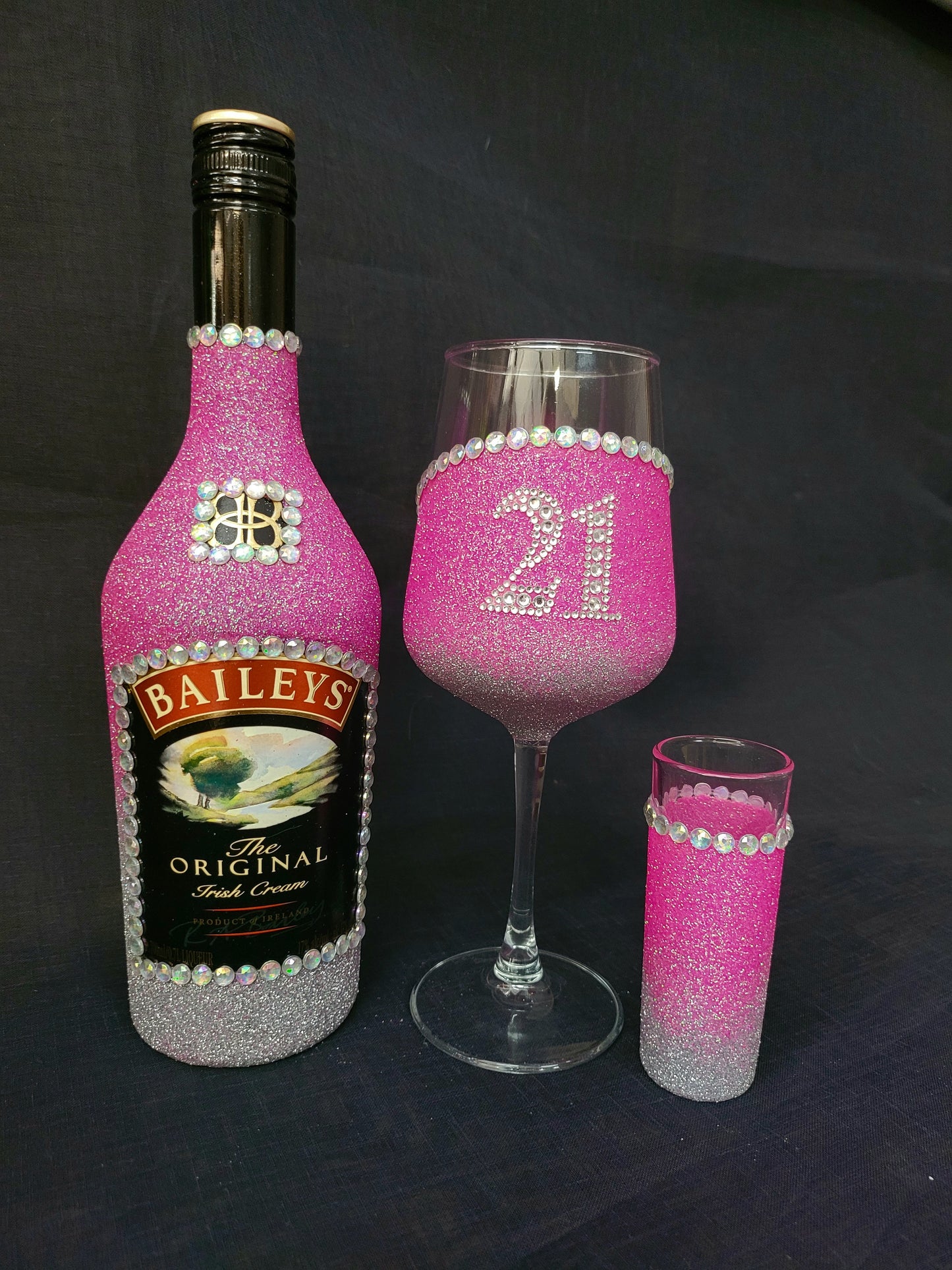 Baileys - Wine glass and Shot Glass
