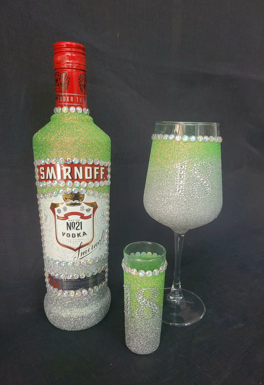 Smirnoff - Wine glass and Shot Glass