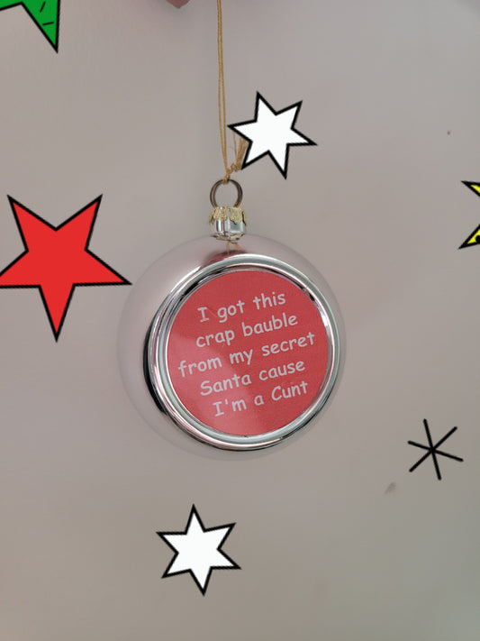 Secret santa baubles
