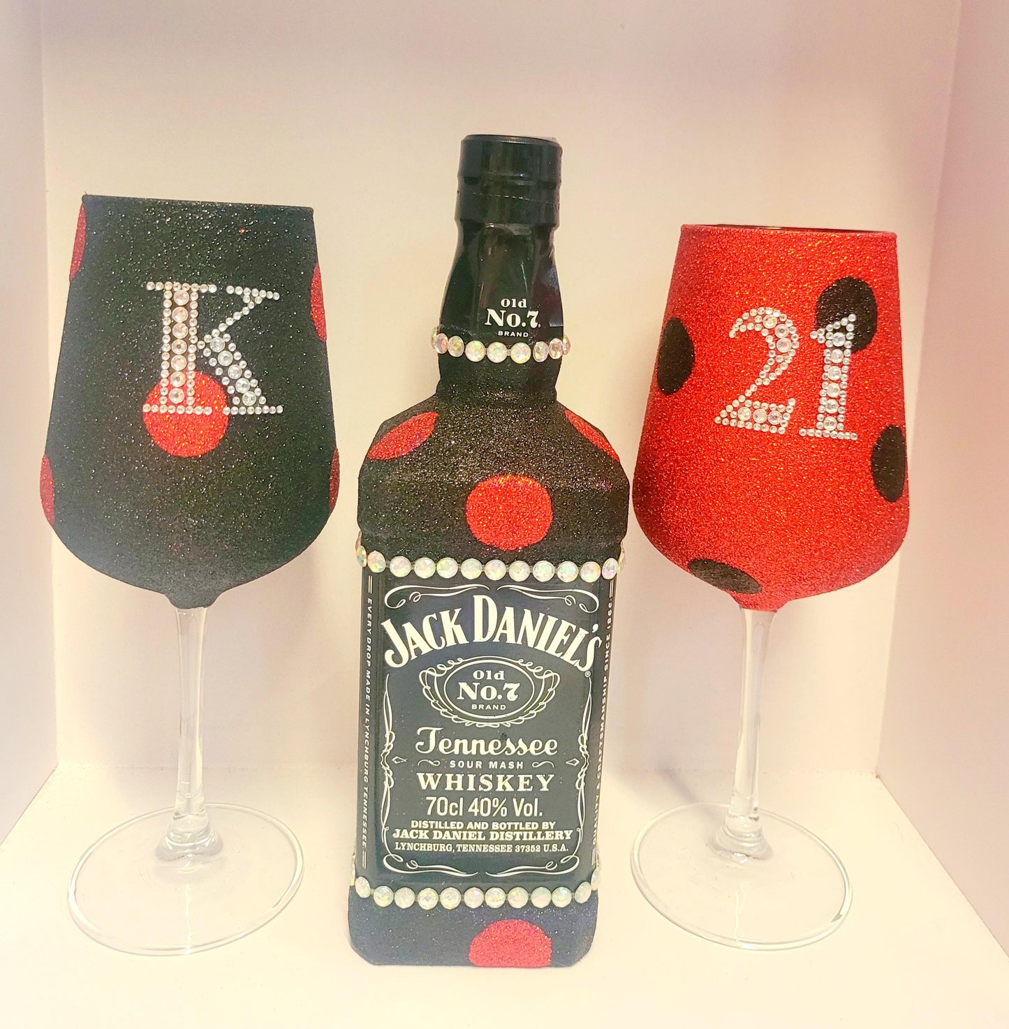 JD Black & Red Polka Dot