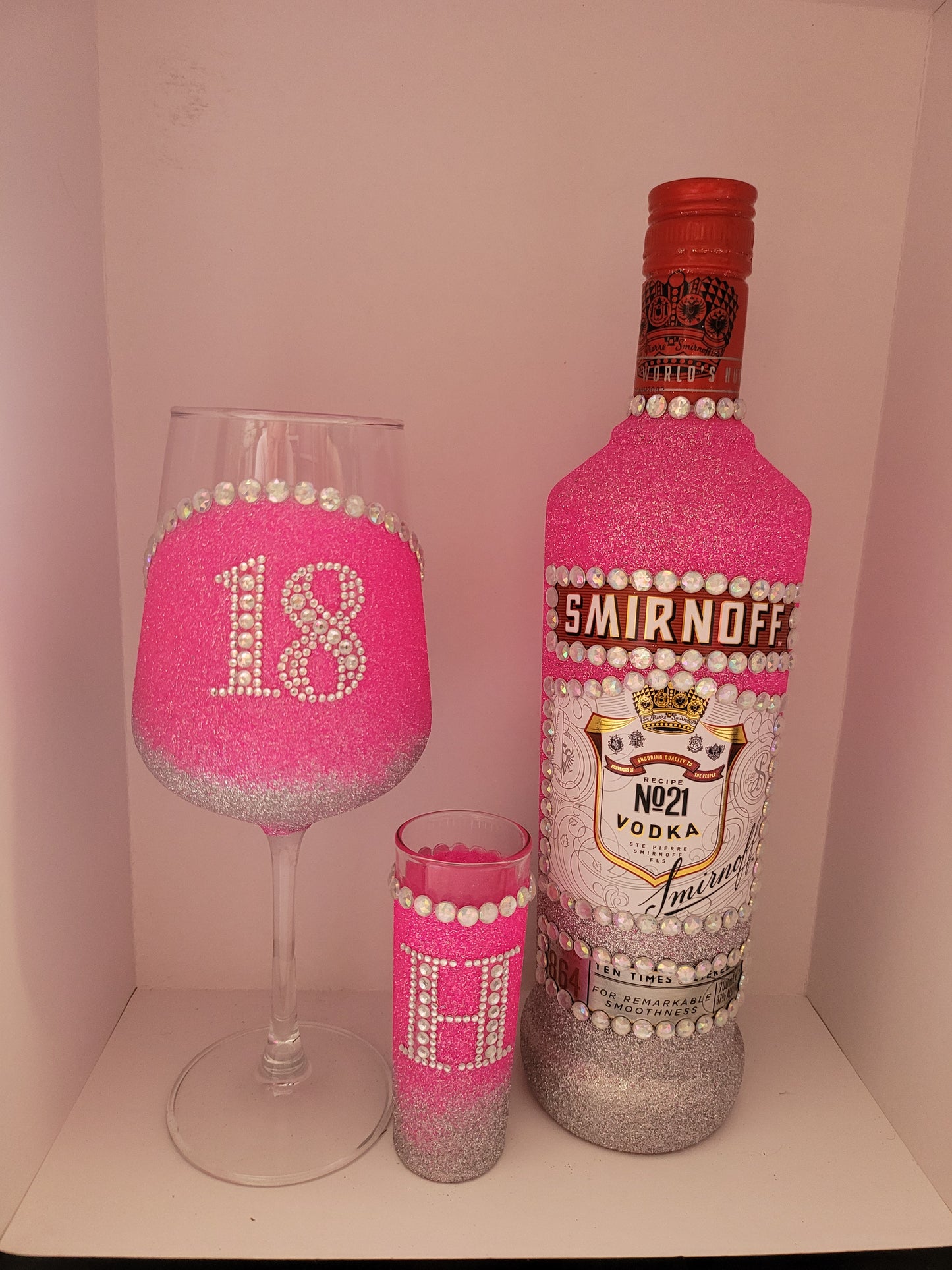 Smirnoff - Wine glass and Shot Glass