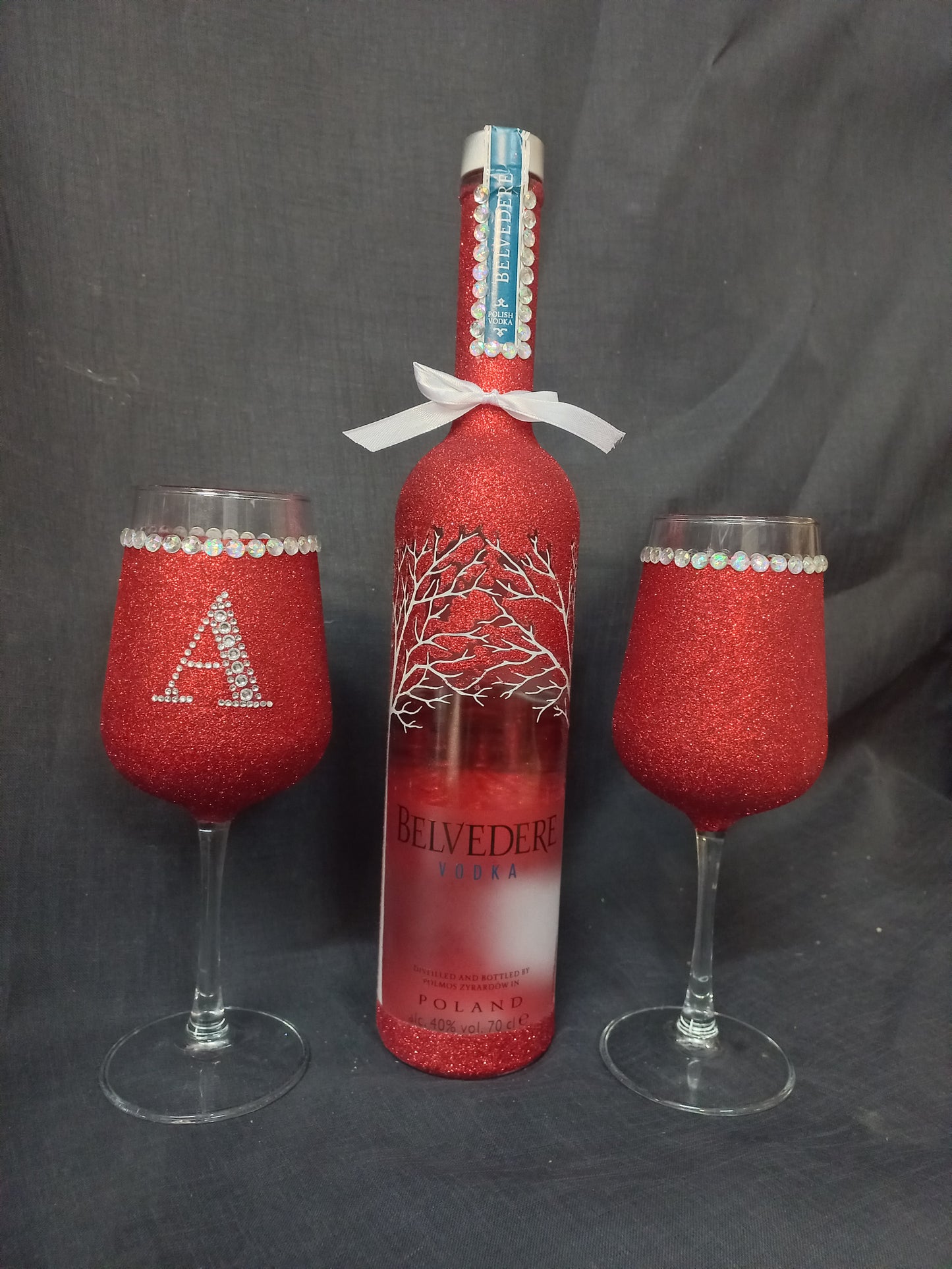 Belvedere and 2x wine glasses