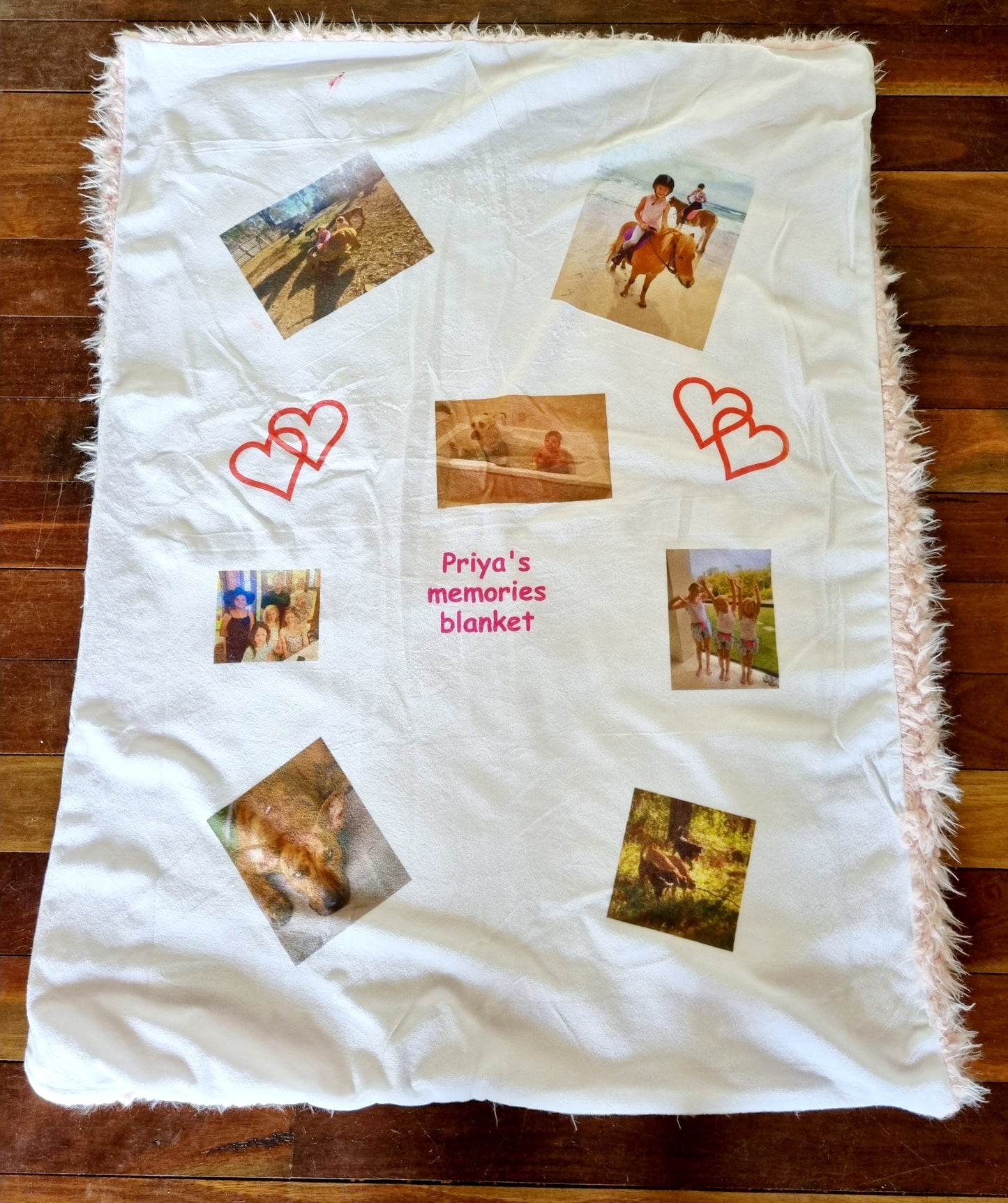 Personalised fleece blanket