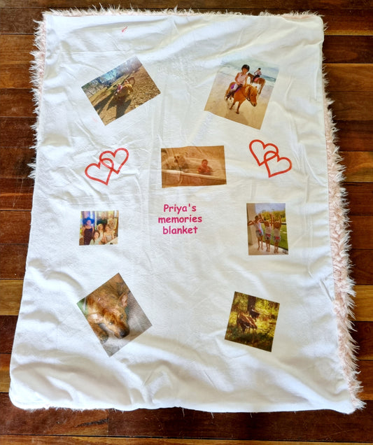 Personalised fleece blanket
