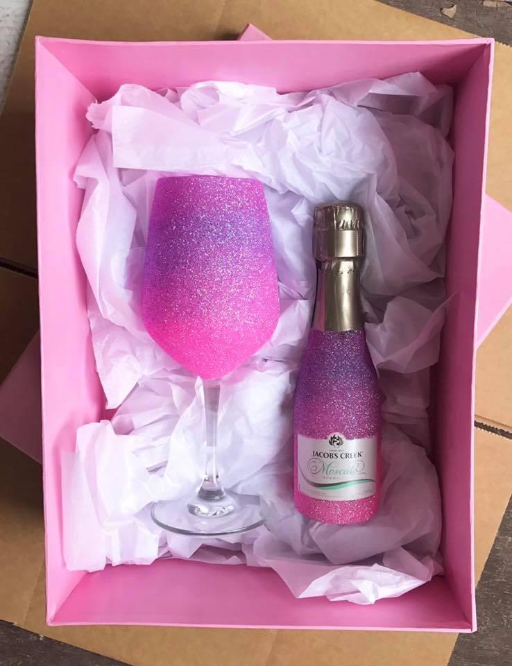 Personalised Glass with mini Moscato