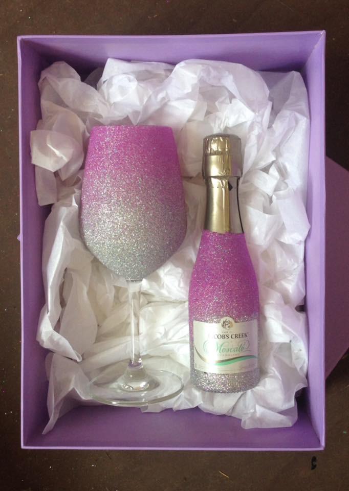 Personalised Glass with mini Moscato