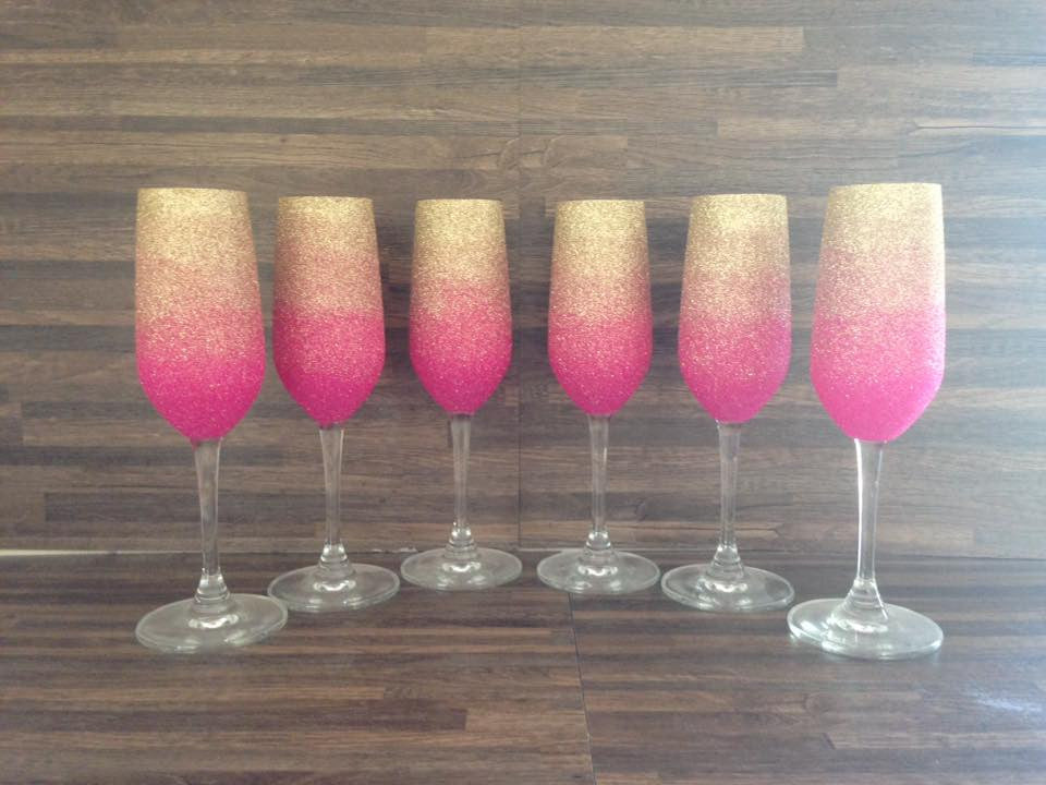 Set of six Flutes