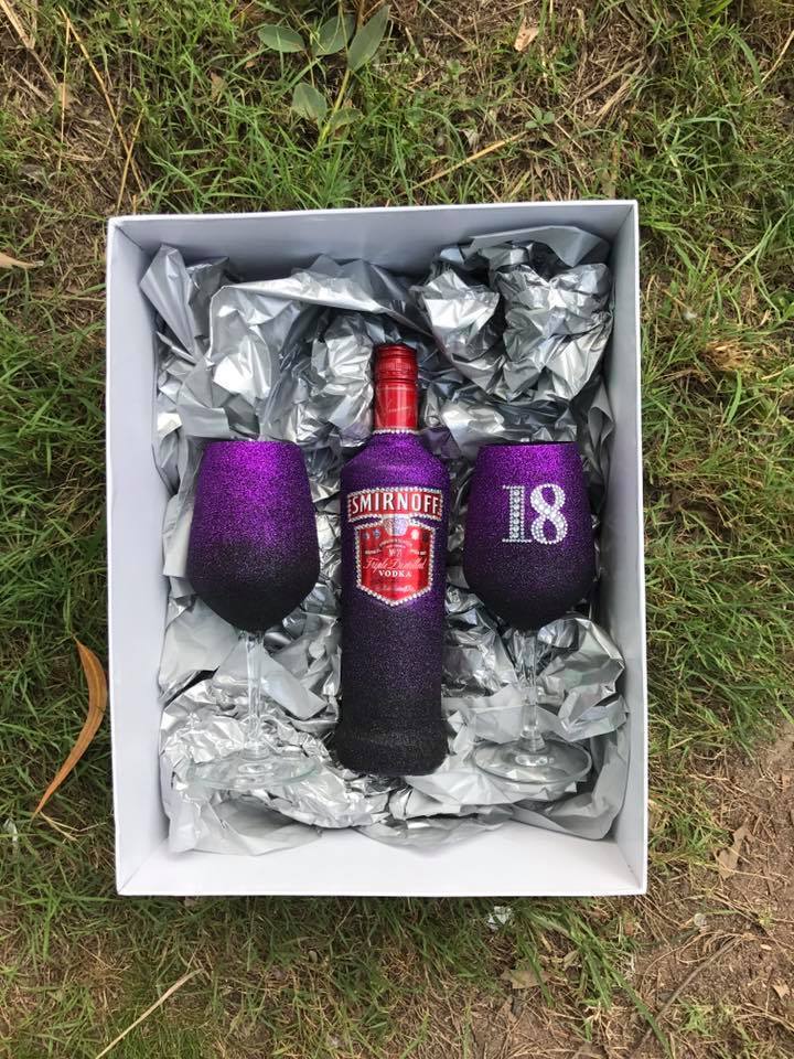 Smirnoff 2x Personalised Glasses