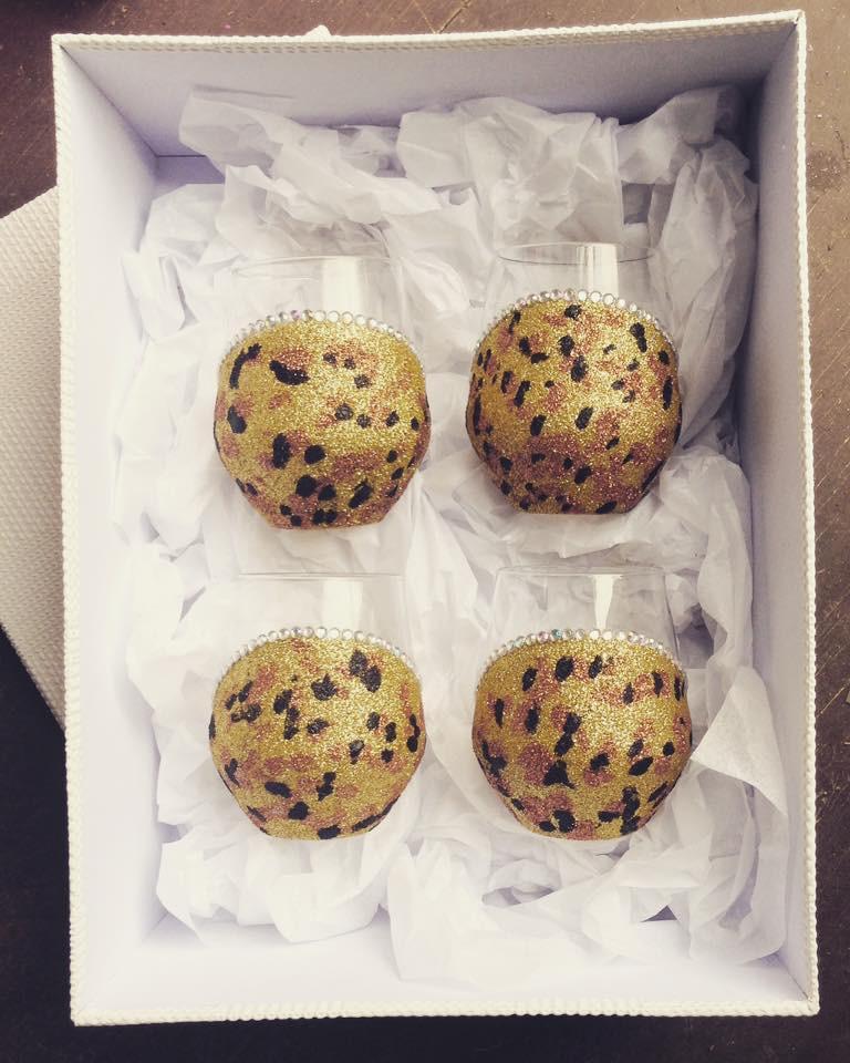 Leopard Print stemless set