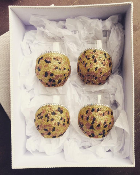 Leopard Print stemless set