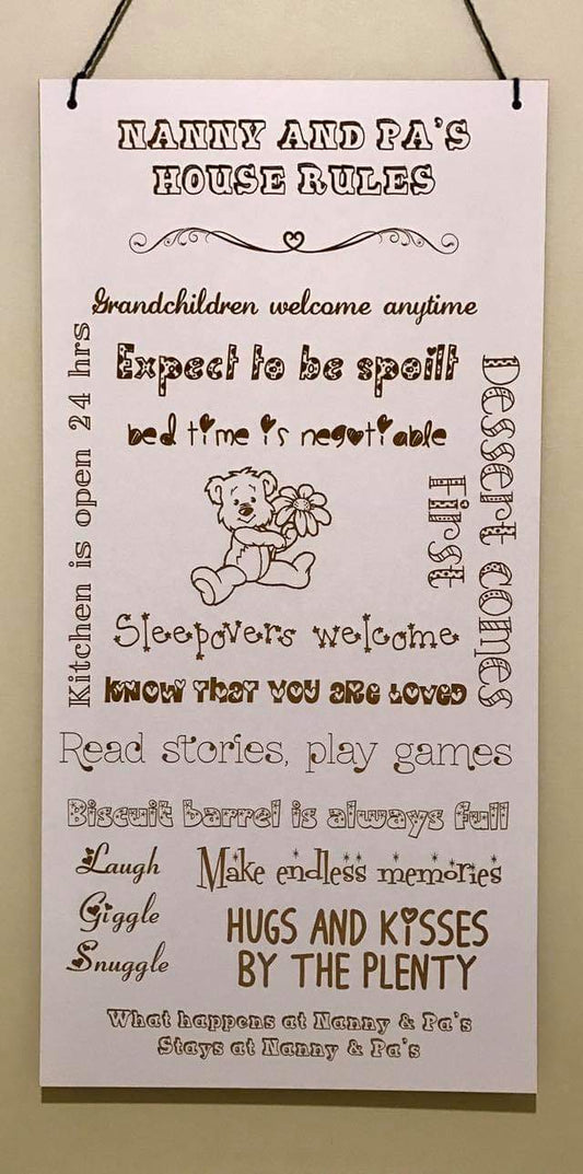 Nanny and PA's house rules