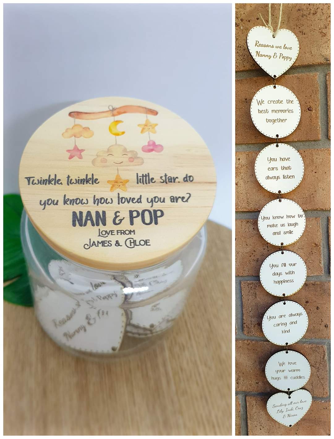 Jar and hangers