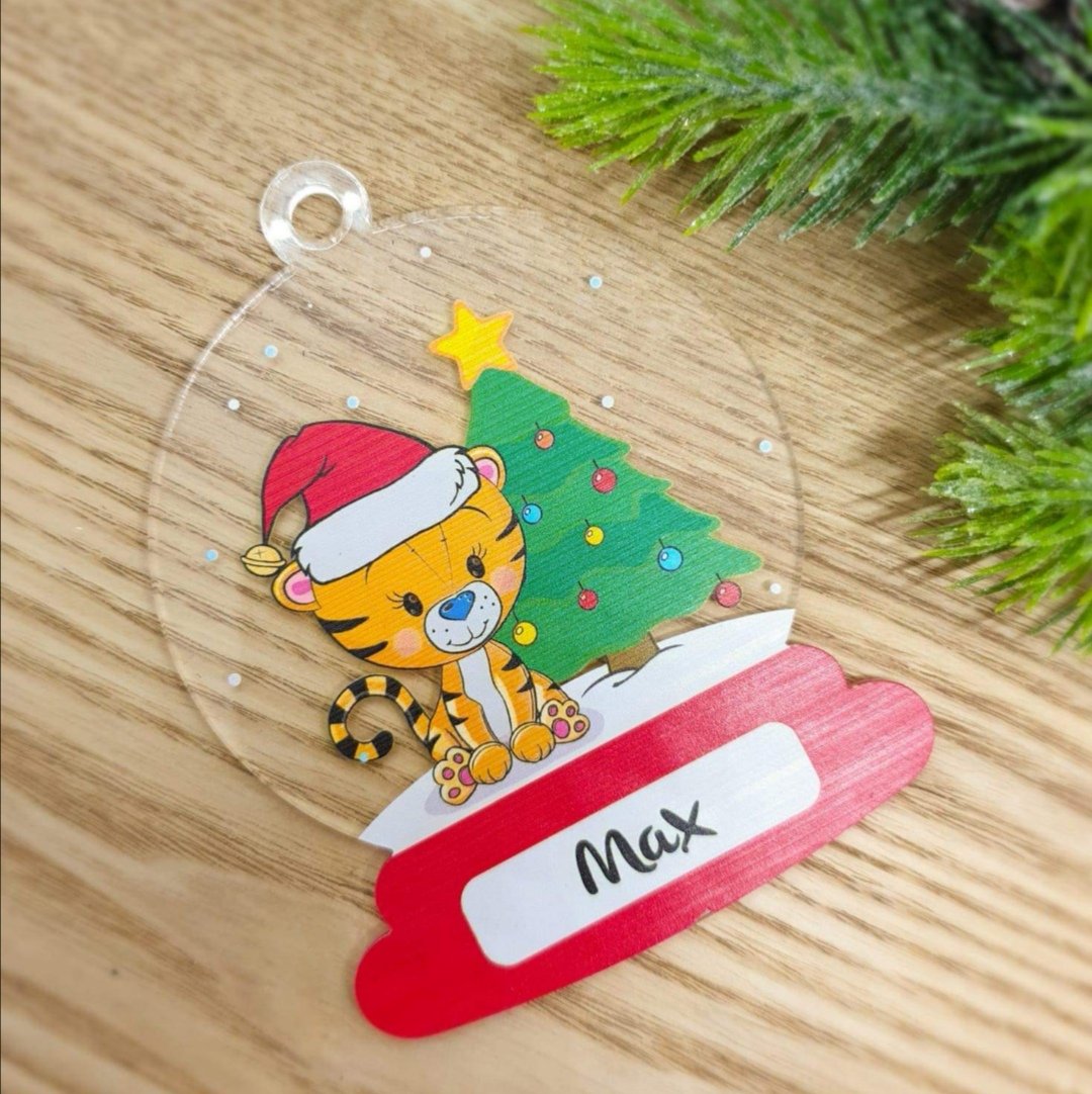 Acrylic personalised baubles