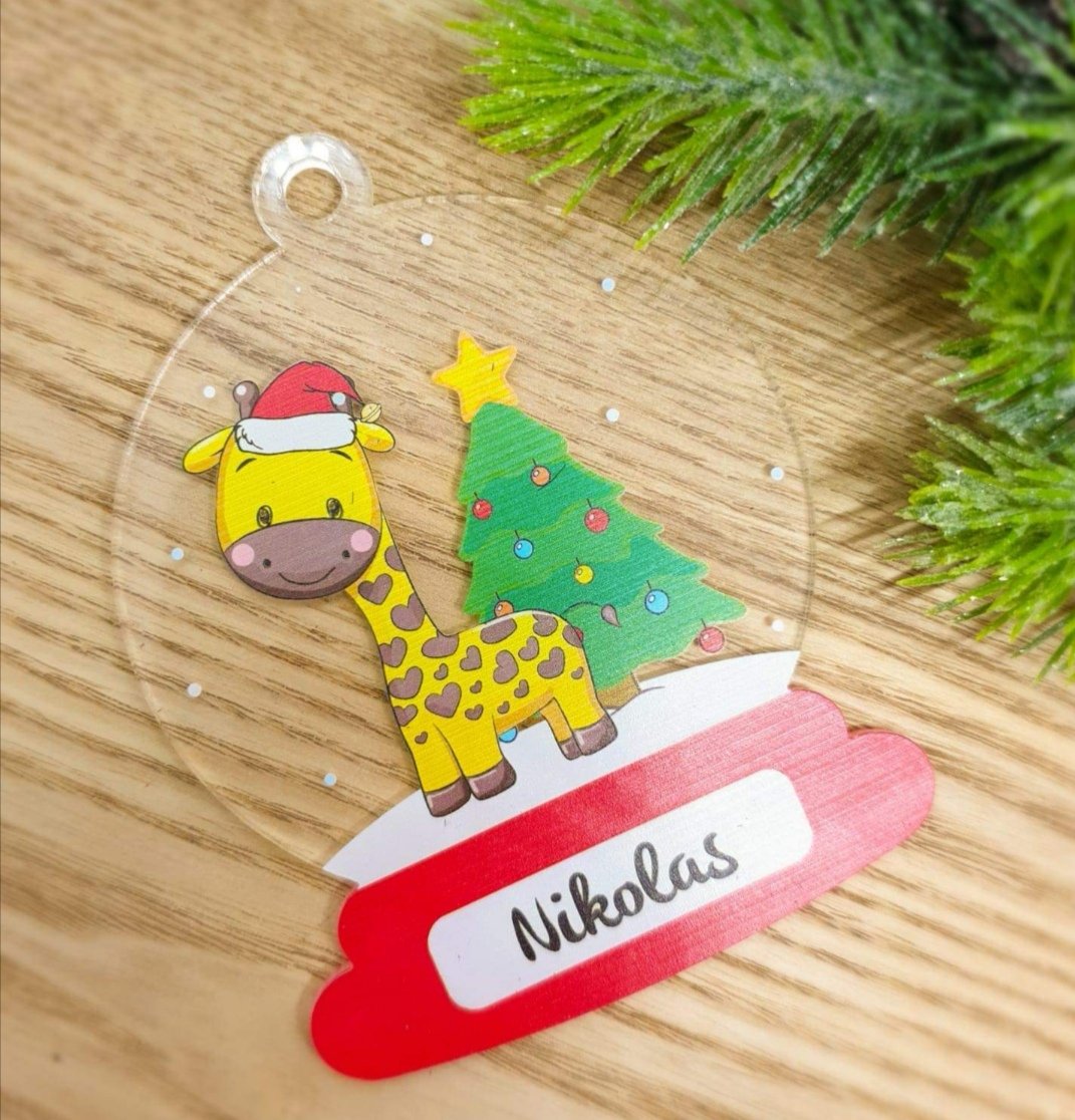 Acrylic personalised baubles