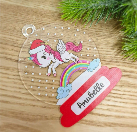 Acrylic personalised baubles