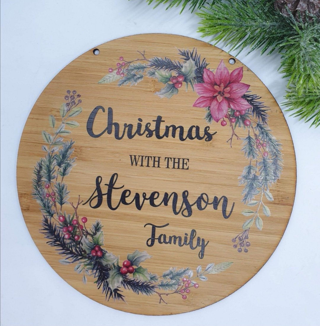 Personalised Xmas door handers