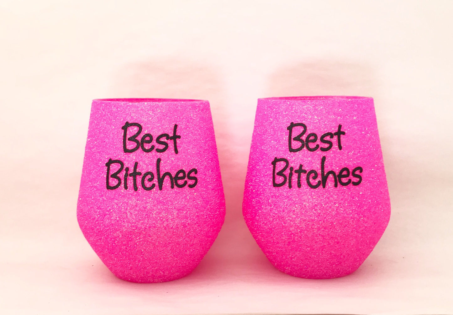 Best Bitches stemless Wine Glasses - Set of two