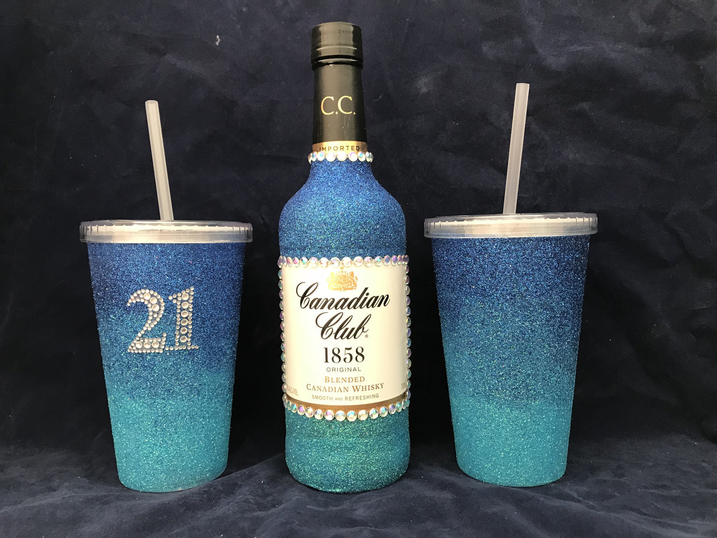 Canadian club and two sippy cups - please advise wording for cups in notes