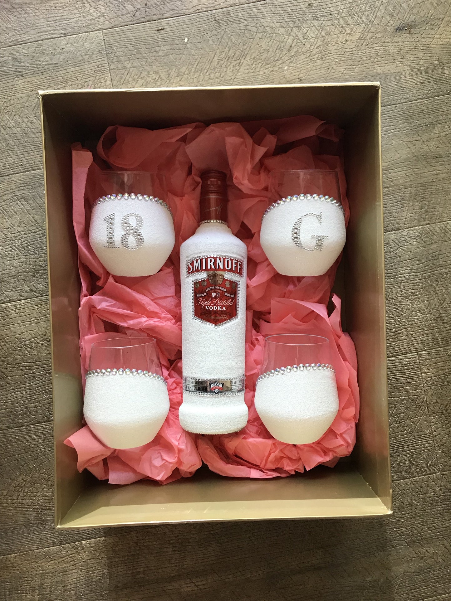 Smirnoff 4x Stemless Wine Glasses