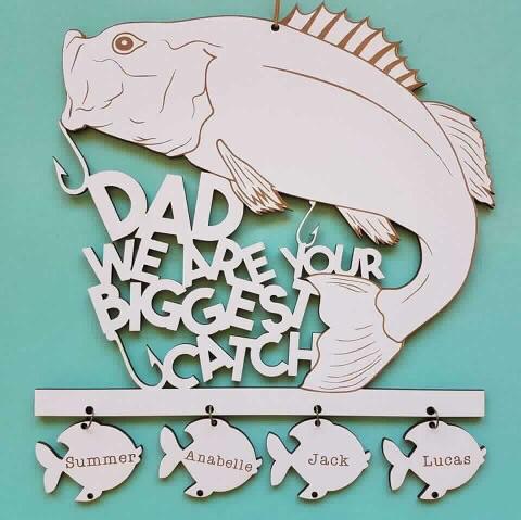 Personalised Fish Wall hanger - we are your  biggest catch