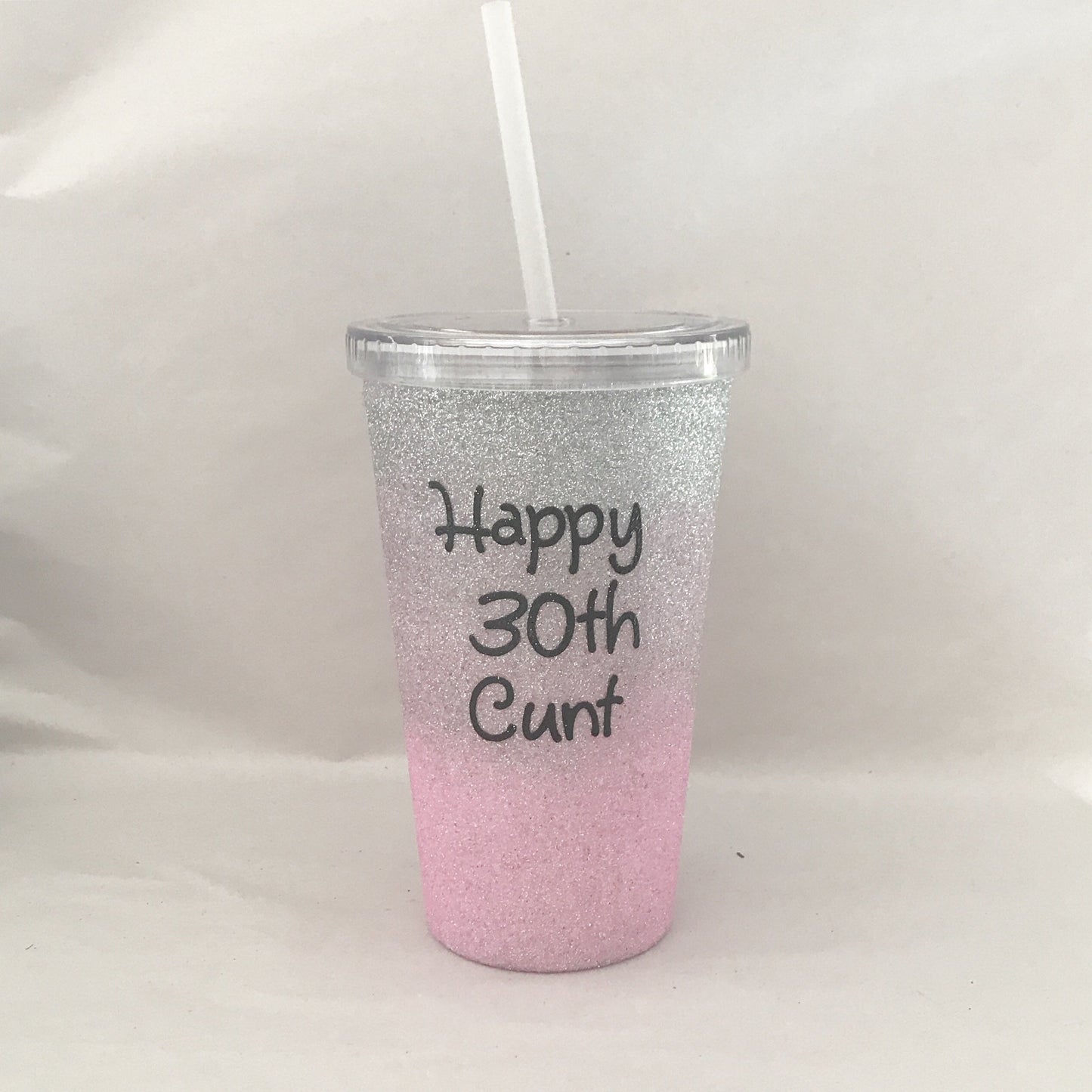 Ombre Single sippy Cup - personalised advise wording in notes