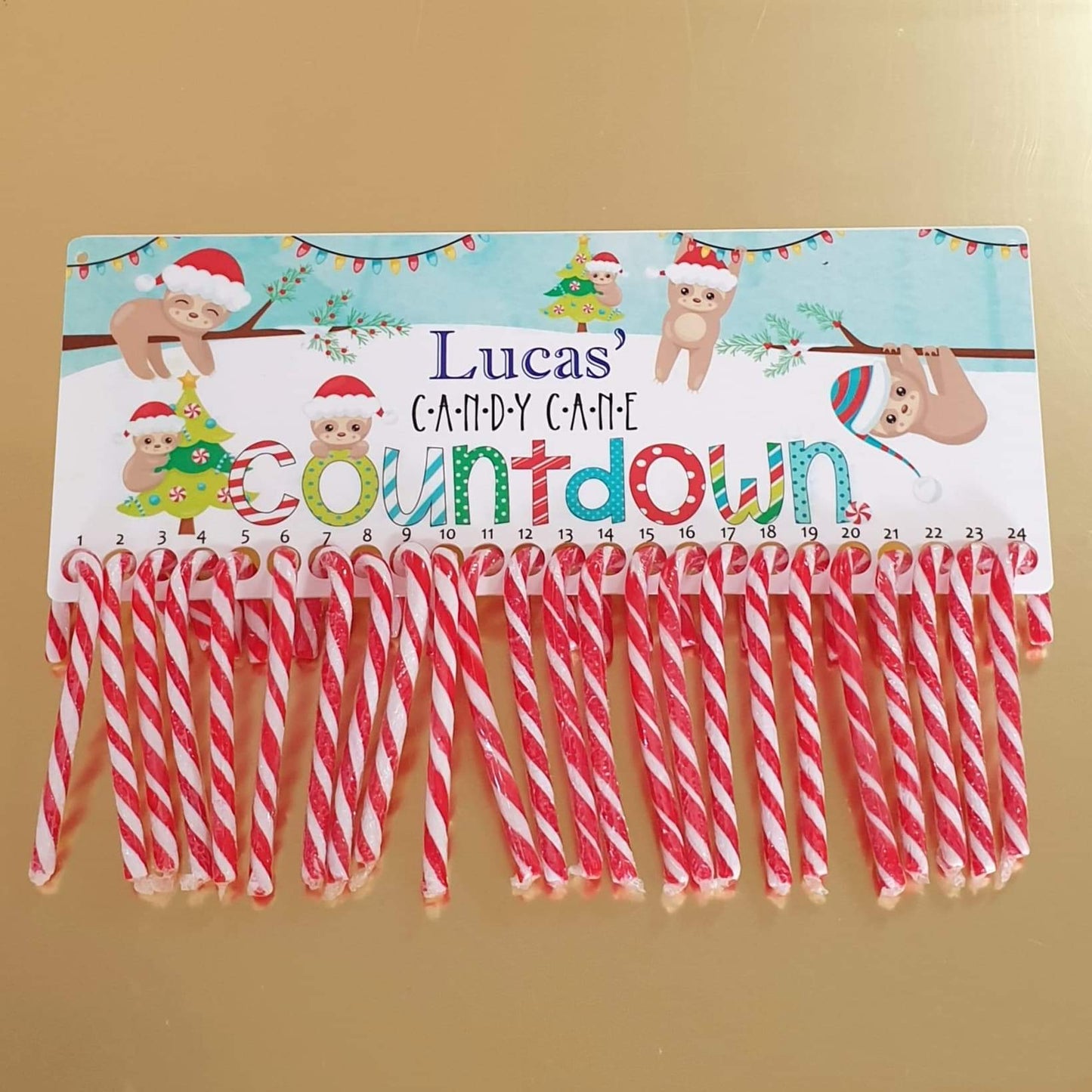 Candy cane christmas count down