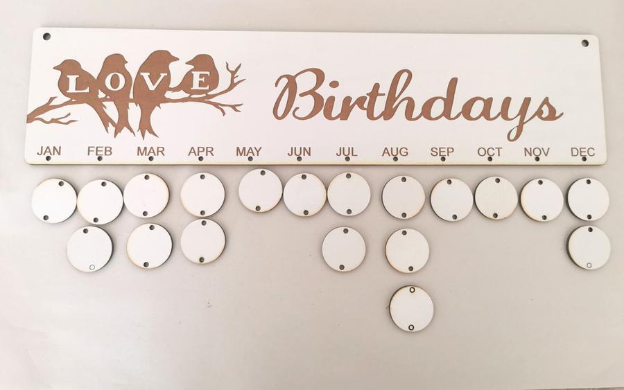 Pre Made - Family Birthdays Calendar