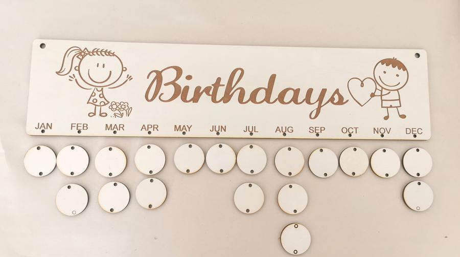 Pre Made - Family Birthdays Calendar