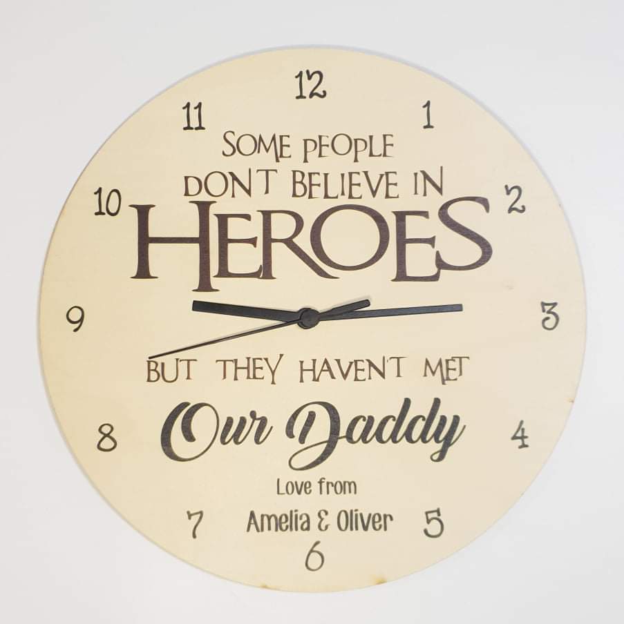 SAVE SAVE SVAE Heros - Personalised Clocks