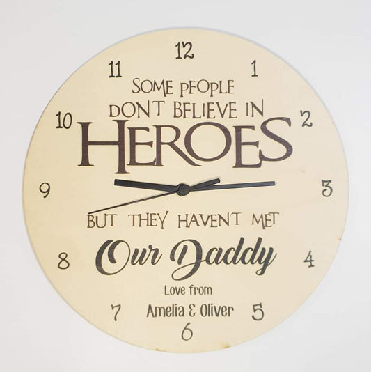SAVE SAVE SVAE Heros - Personalised Clocks