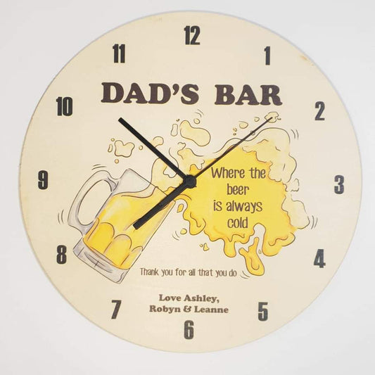 SAVE SAVE SAVE Bar - Personalised Clocks