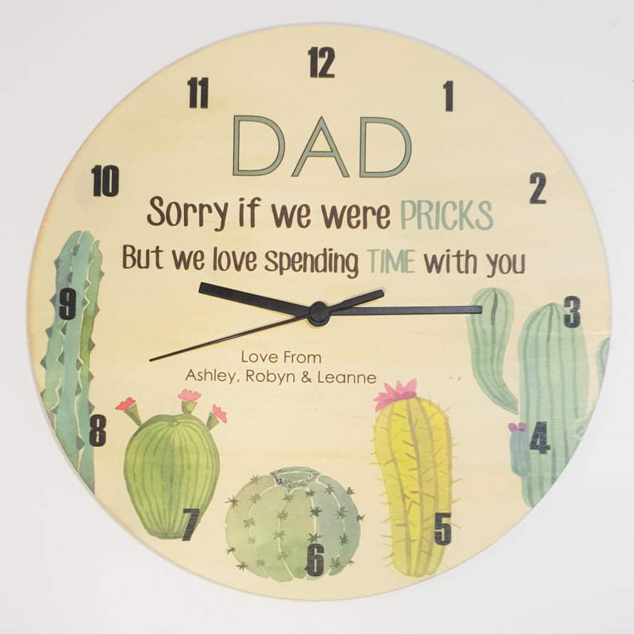 SAVE SAVE SAVE Pricks - Personalised Clocks