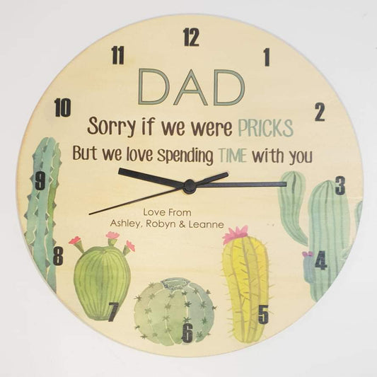 SAVE SAVE SAVE Pricks - Personalised Clocks