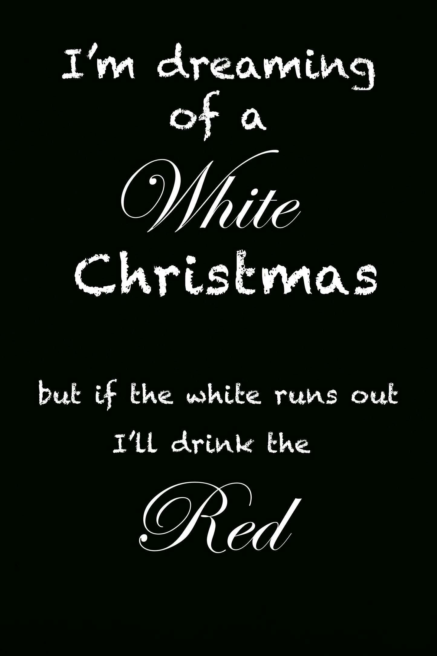 Hoe hoe hoe Christmas glass