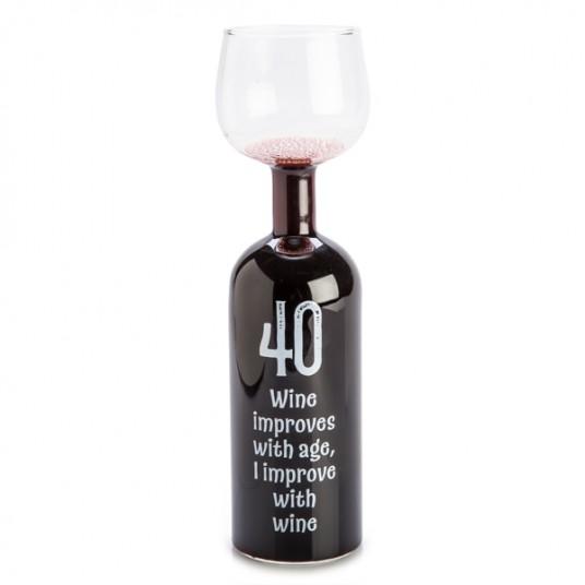Premade - Birthday wine Bottle Glass