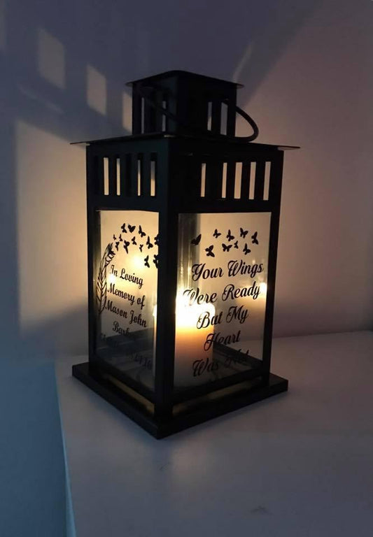 Personalised - Your Wings Were Ready - Butterfly Lantern
