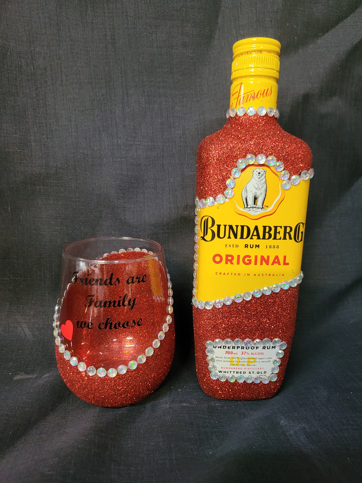 Bundaberg and personalised glass