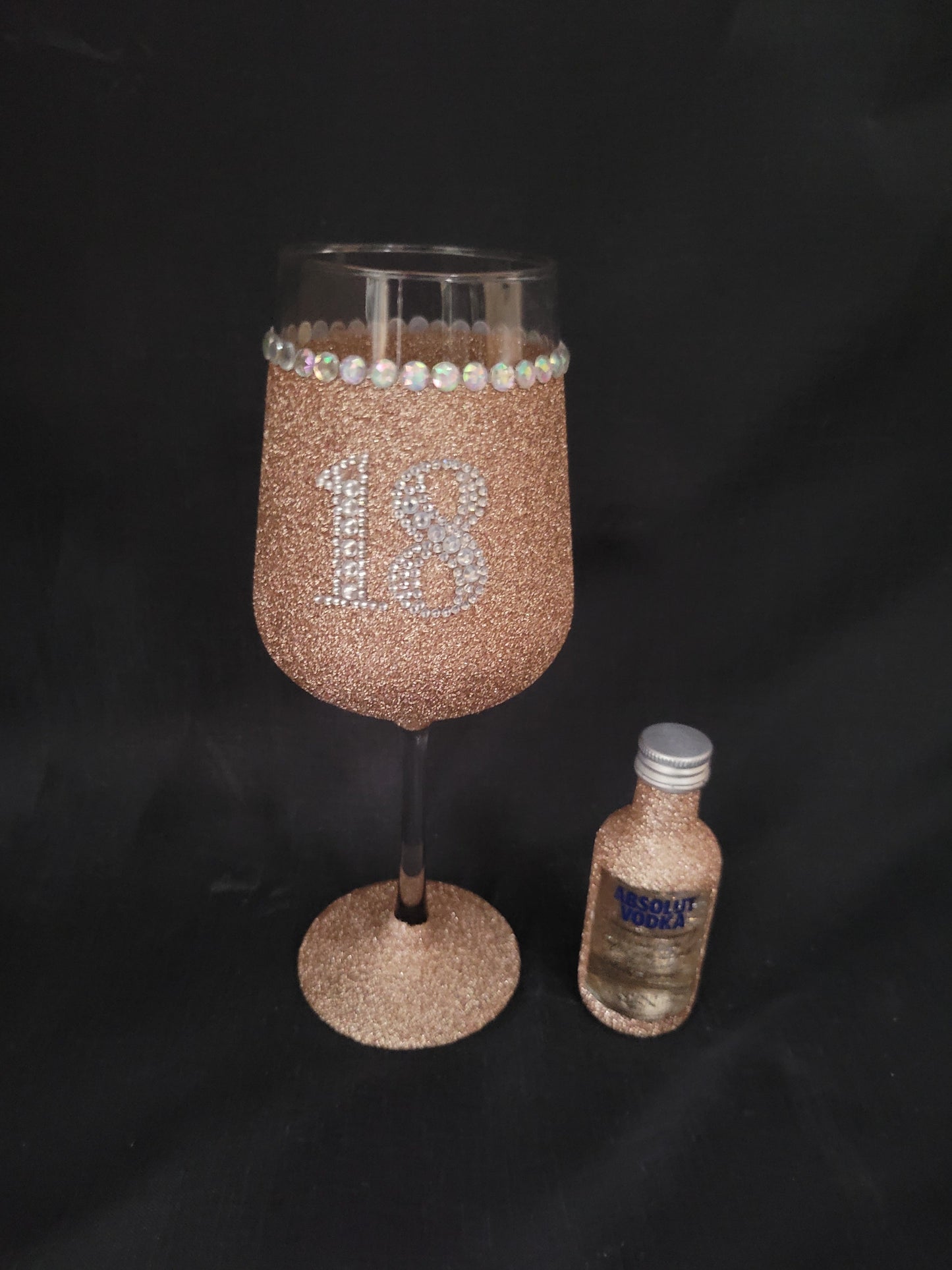 Mini Smirnoff and personalised glass set