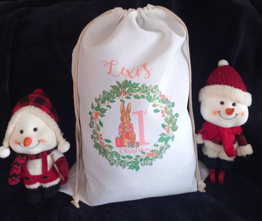 Peter Rabbit - 1st Christmas - Santa sacks