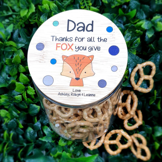 Fox - Father's day Jars ( Dad can be changed to suit)